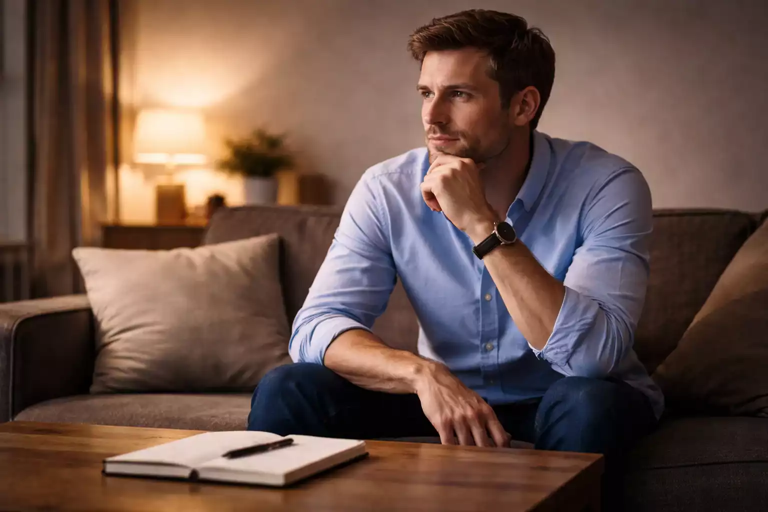 Apostador reflexivo analizando sus decisiones de apuesta